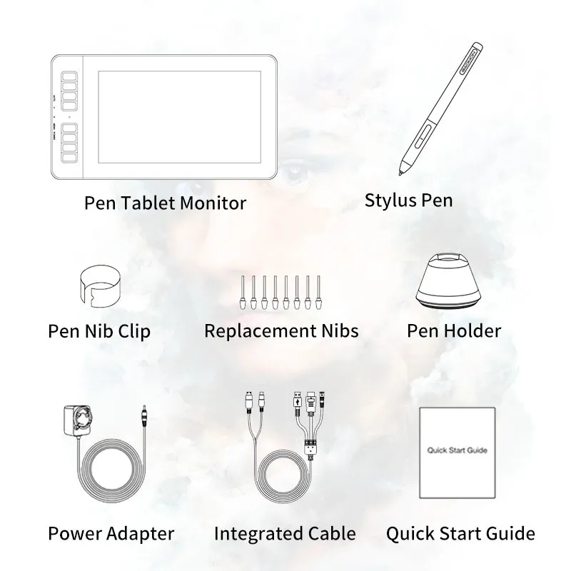 GAOMON PD1161 IPS HD Graphics Drawing Display Digital Tablet Monitor With 8 Shortcut Keys & 8192 Levels Battery-Free Pen