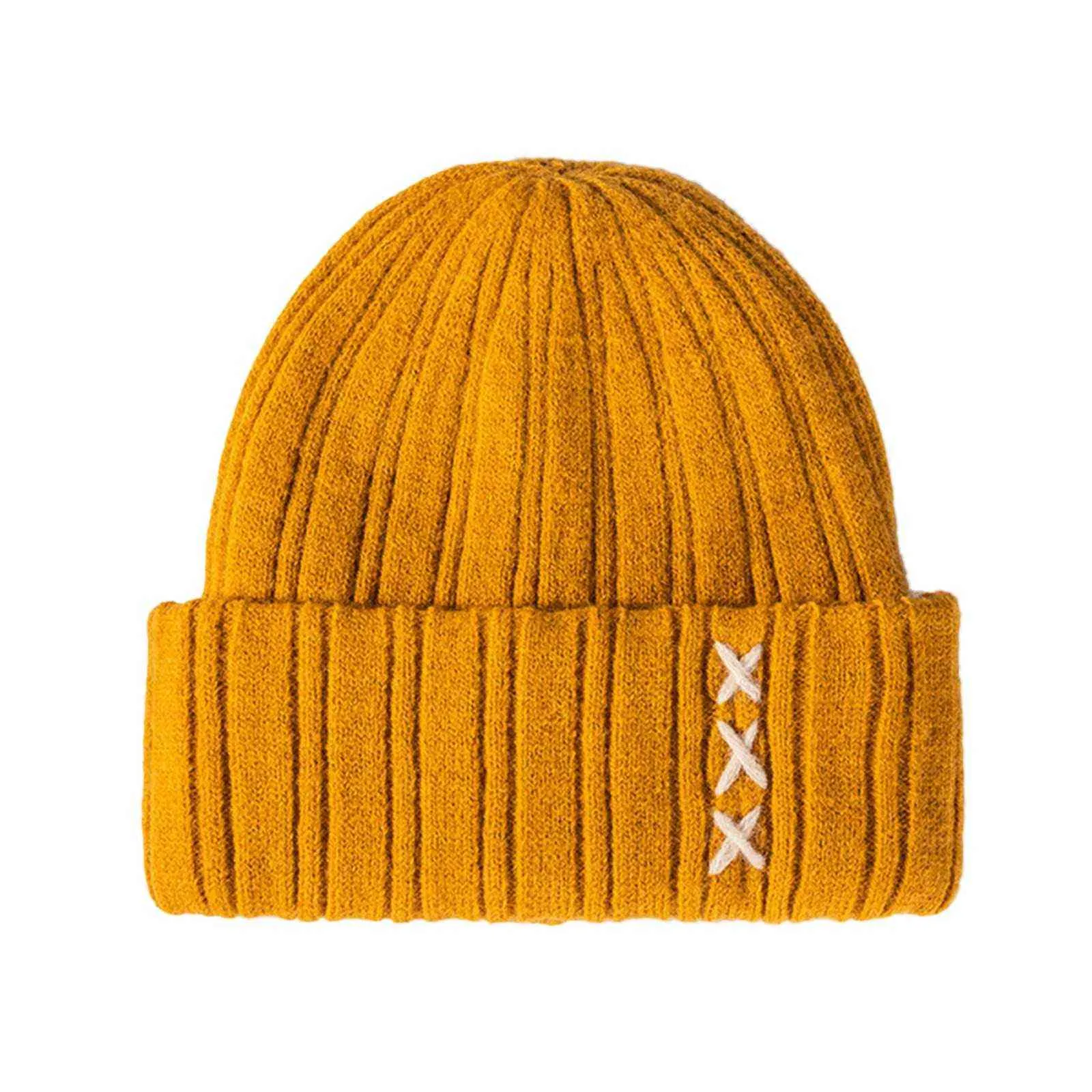 Unisex moda casual chapéu de lã inverno engrossar quente quente outdoor de malha outono feminino beanie bonés aquecedor ladies casual caps y21111