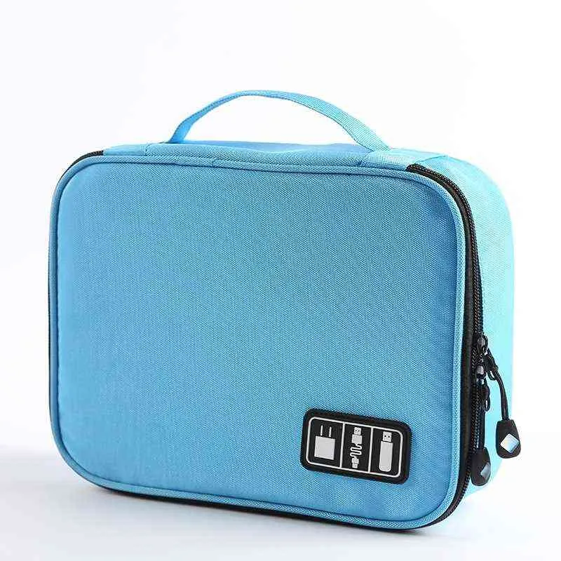 Sac de rangement numérique multifonction Câble de données USB Écouteur Fil Stylo Banque d'alimentation Organisateur Kit de voyage portable Pochette 211102242t