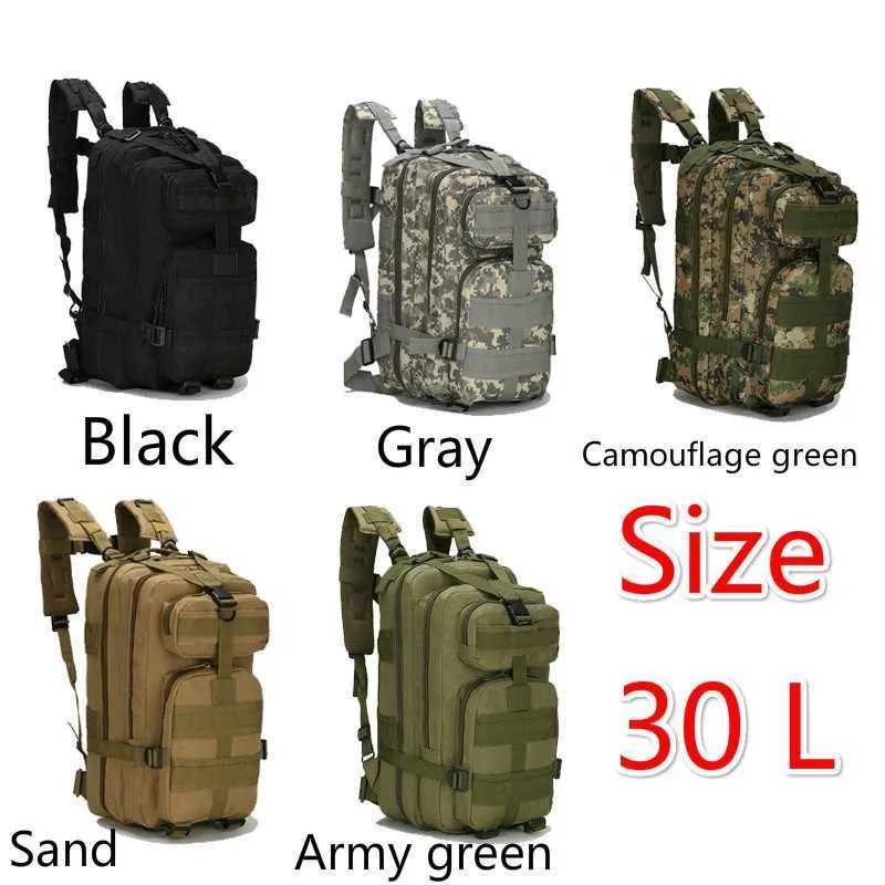 Backpacking Packs 30L/50L 600D nylonvattentät militär vatten ryggsäck män utomhus armé taktiska ryggsäckar sport camping vandring fiske jaktpåse p230510