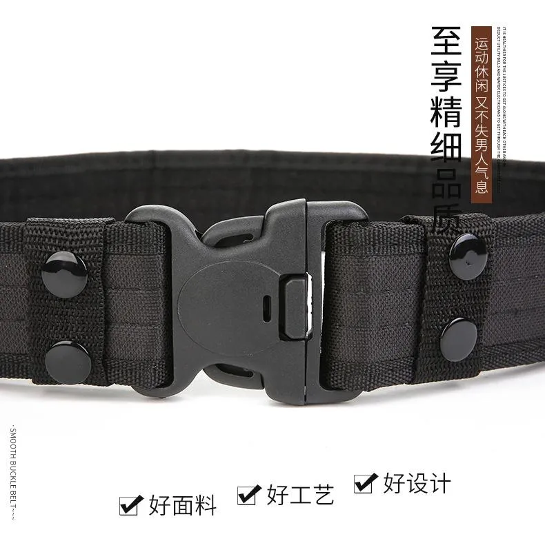 ベルトtj-gingun oxford Cloth Tactical Belt Men's Canvas with Outdoor ArmyファンファッションEVAスポンジ外側WDY22408