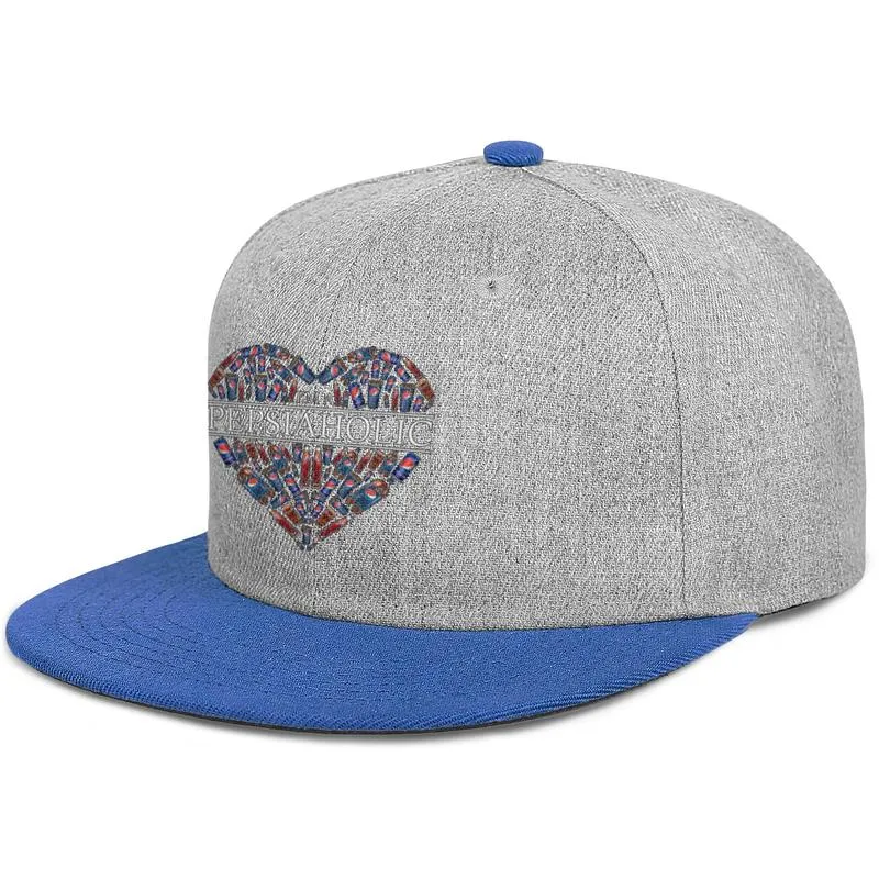 Pepsi logo ciliegia selvatica Berretto da baseball unisex a tesa piatta vuoto Cappelli da camionista personalizzati Pepsi Cola blu e bianco I039m a Aholic M6824254