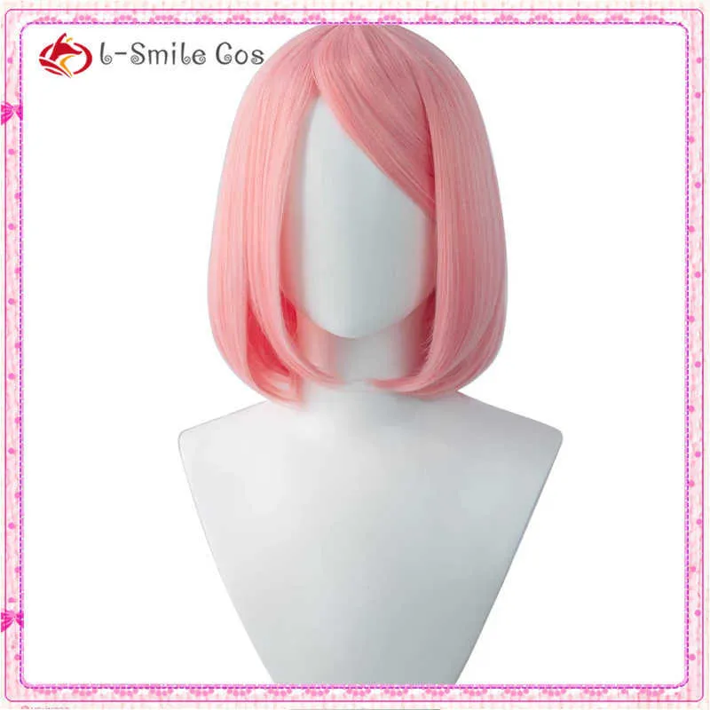 Anime Cosplay Haruno Sakura perruque rose perruque mignonne Haruno Sakura perruques de cheveux résistants à la chaleur + bonnet de perruque Y0903