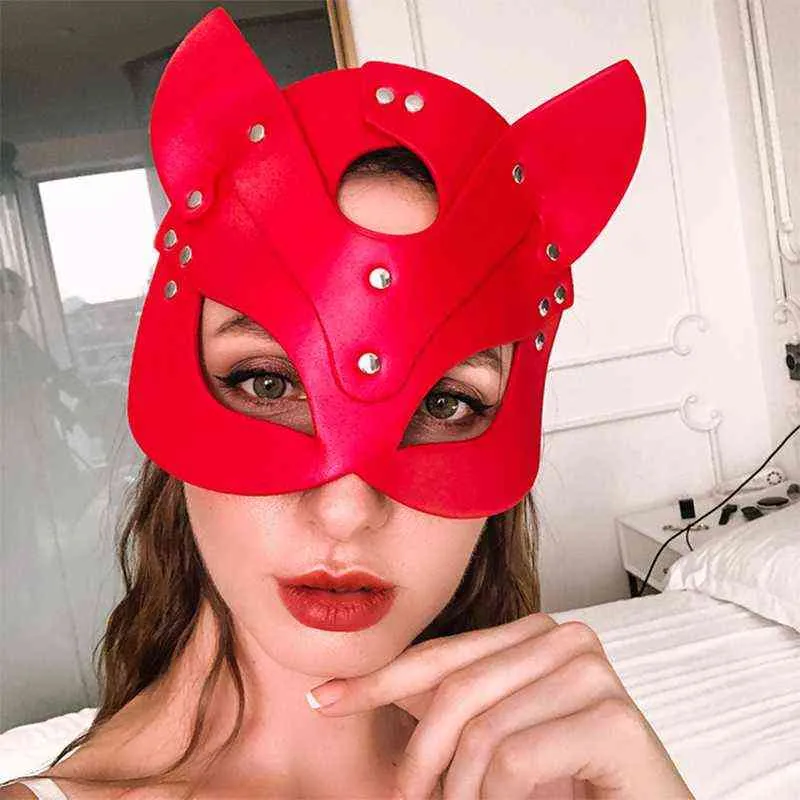 Nxy sm esaret bdsm cosplay deri seks maske oyuncakları kadın y Cadılar Bayramı partisi maskeli balo topu fantezi s erotik yetişkin 18 12163358345