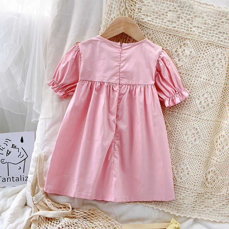 Kinder Sommer Licht Kleider 2021 Mädchen Kleidung Spanisch Baby Mädchen Casual Prinzessin Kleid Für Kinder Urlaub Kleid 2 bis 8 Jahre Q0716