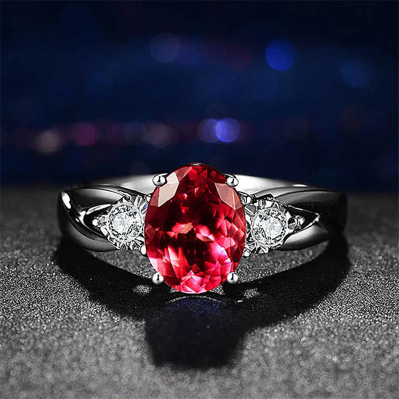 Mens Rings Crystal natural red blue green pink zircon ring Lady Cluster styles Band