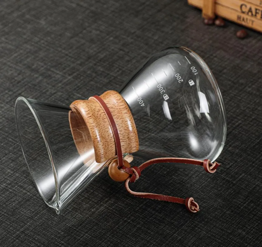 Kaffeegeschirr-Sets, handgefertigtes Kaffeemaschinen-Set, Filterbecher, hochtemperaturbeständiges Glas aus Borosilikatglas