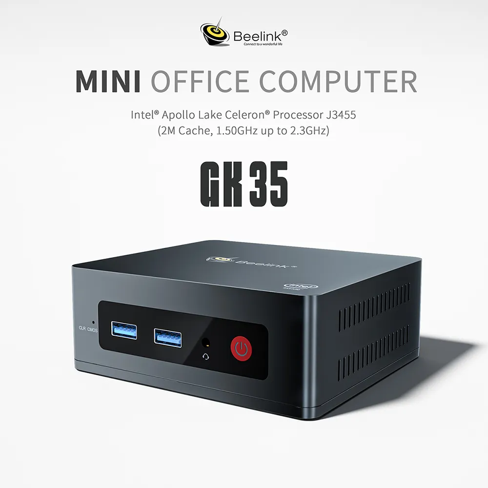 Beelink GK35 Windows 10 Mini PC Intel Gemini Lago J3455 8GB RAM 128GB SSD 2.4G 5.8G WiFi BT4.0 4K Win10 Computador