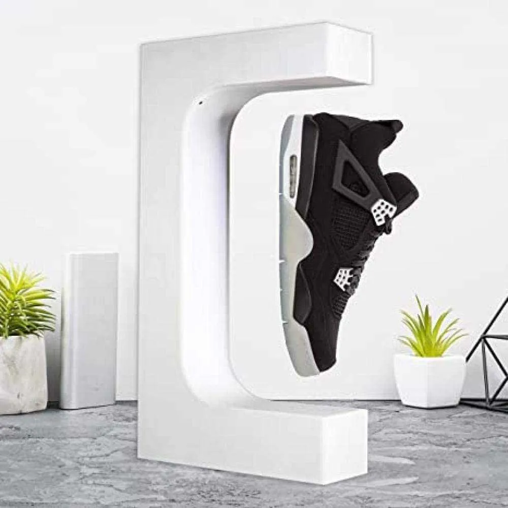 U/d flytande skor Display magnetiska upphängningsskor lampa 360 'levitating skon display stativ för sneaker collectors-white_350g-5 q0901