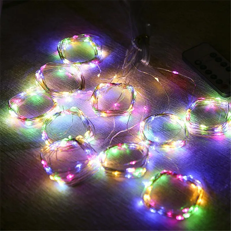 Cordas 3m LED Luzes de Fada Garland Cortina String USB Festoon Ano Remoto Lâmpada Decoração de Natal para Home217i