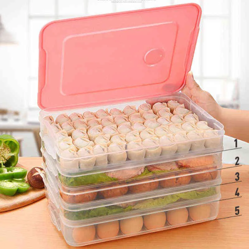Kühlschrank Food Storage Box Küchenzubehör Organizer Frischknödel Gemüse Eierhalter Stapelbare Mikrowelle7187386