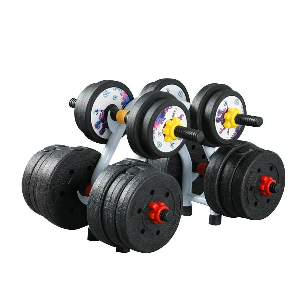 Dip Dumbbell Rack Typ av Standmålade vikter Hållare Arrangör för Hem Gym Utrustning Barbell Plates Stabil Övning Storage Ram Sportmaskiner Tillbehör