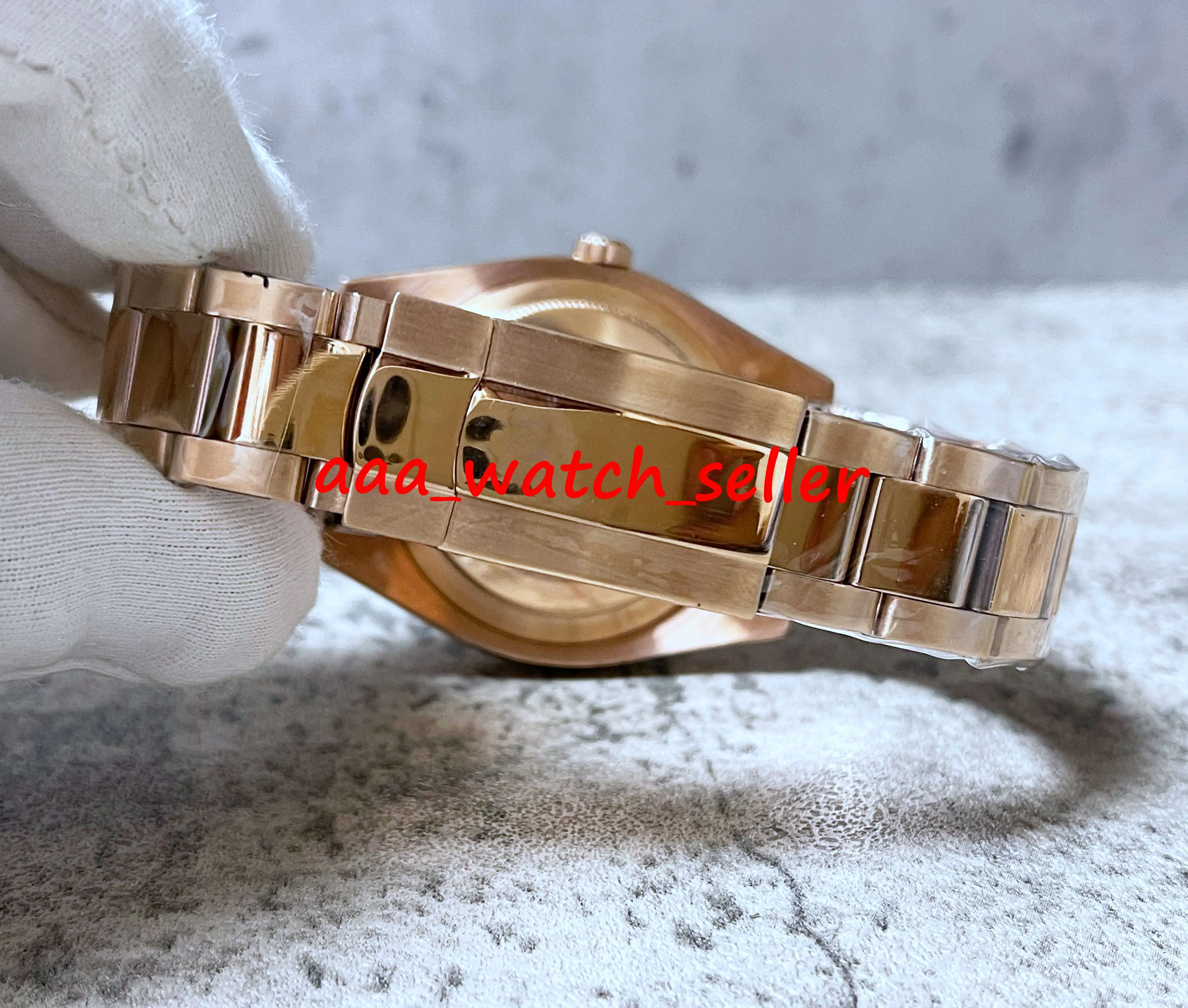 4 kolory luksusowe zegarki męskie master Sky-D 326935 M326935 326934 326938 Rose Gold Case Fleat Bezel Rhodium Mechanical Automat212t