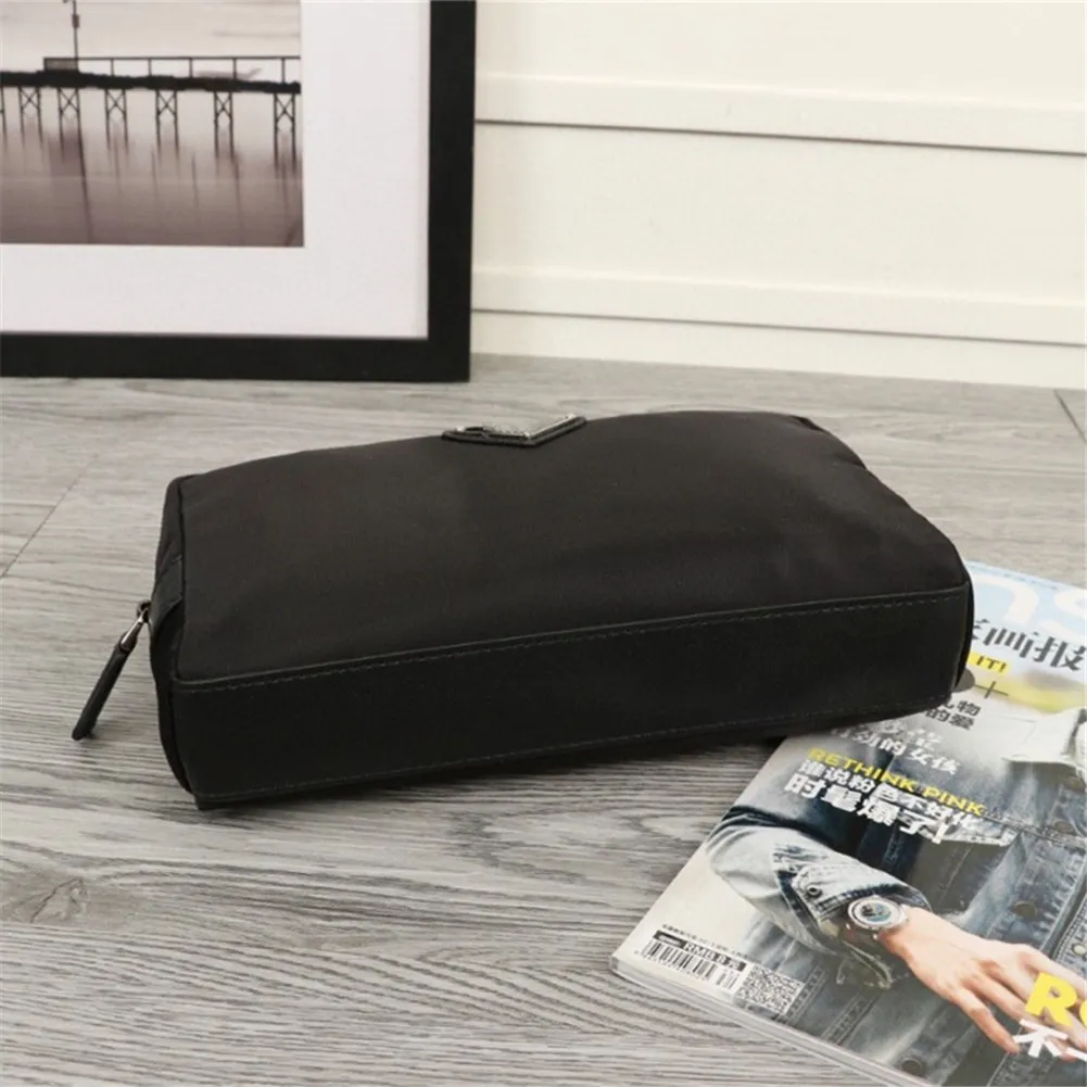 Portefeuilles unisexe en nylon noir, sac étanche, mode décontracté, bureau d'affaires, Portable multifonctionnel, porte-monnaie, porte-cartes 255h