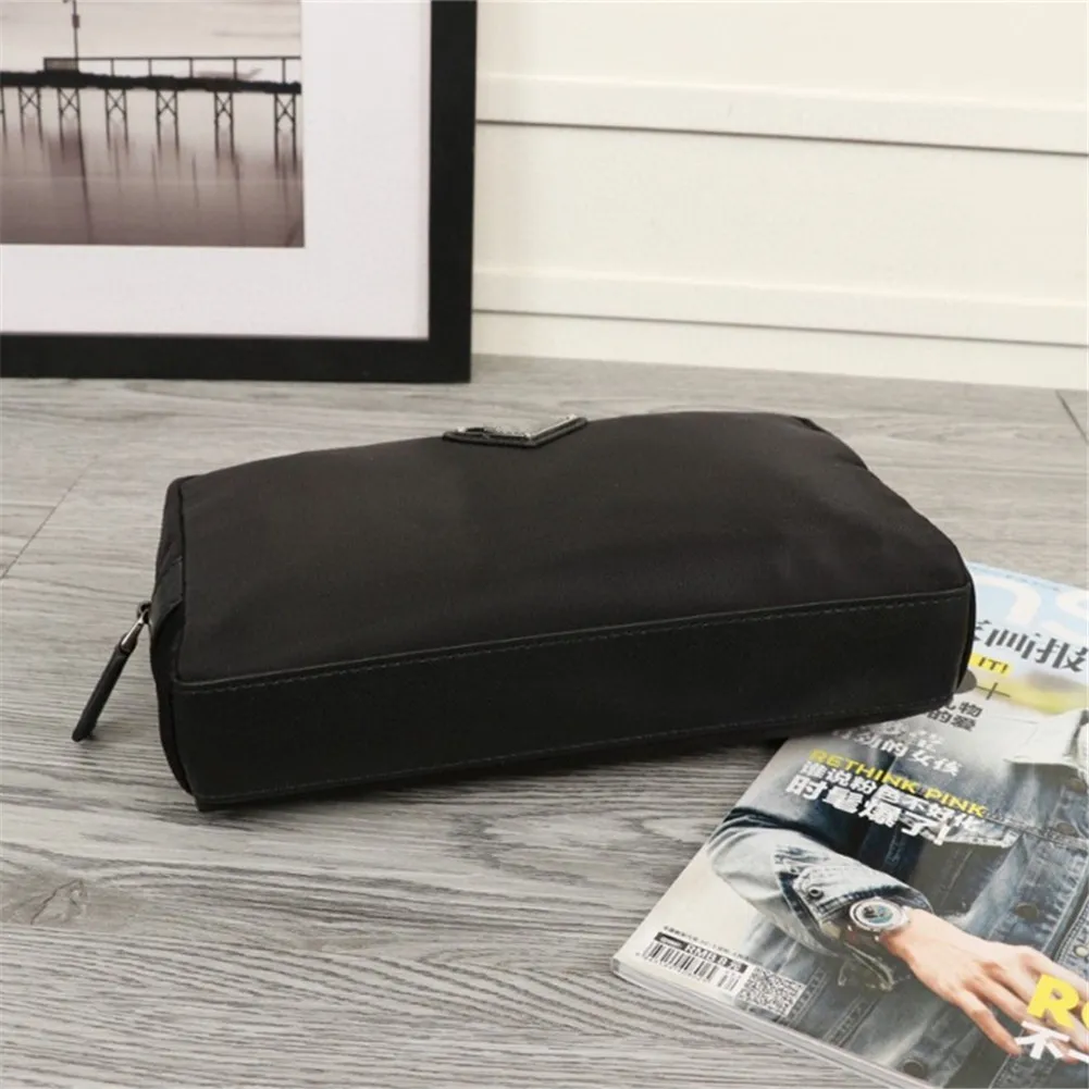 Unisex svart nylon plånböcker väska vattentätt mode casual business office portable multifunktionellt myntväska korthållare255h