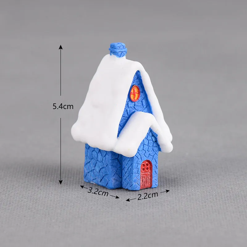 Mini Noël décorer Snow Santa House Figurines Fairy Garden Miniatures Landscape