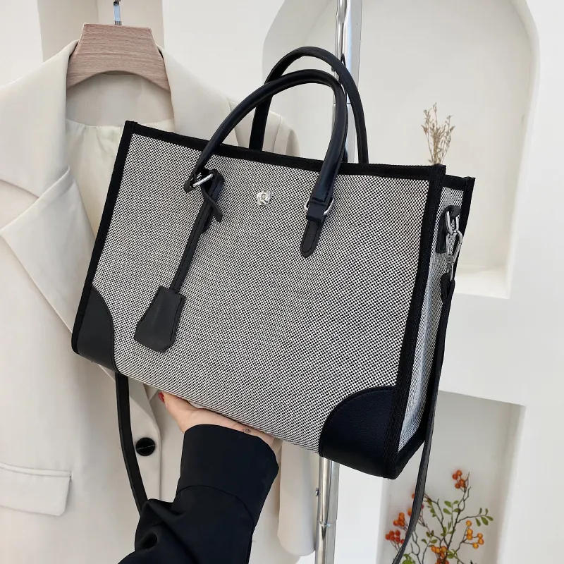 Sac fourre-tout en toile de grande capacité pour femme