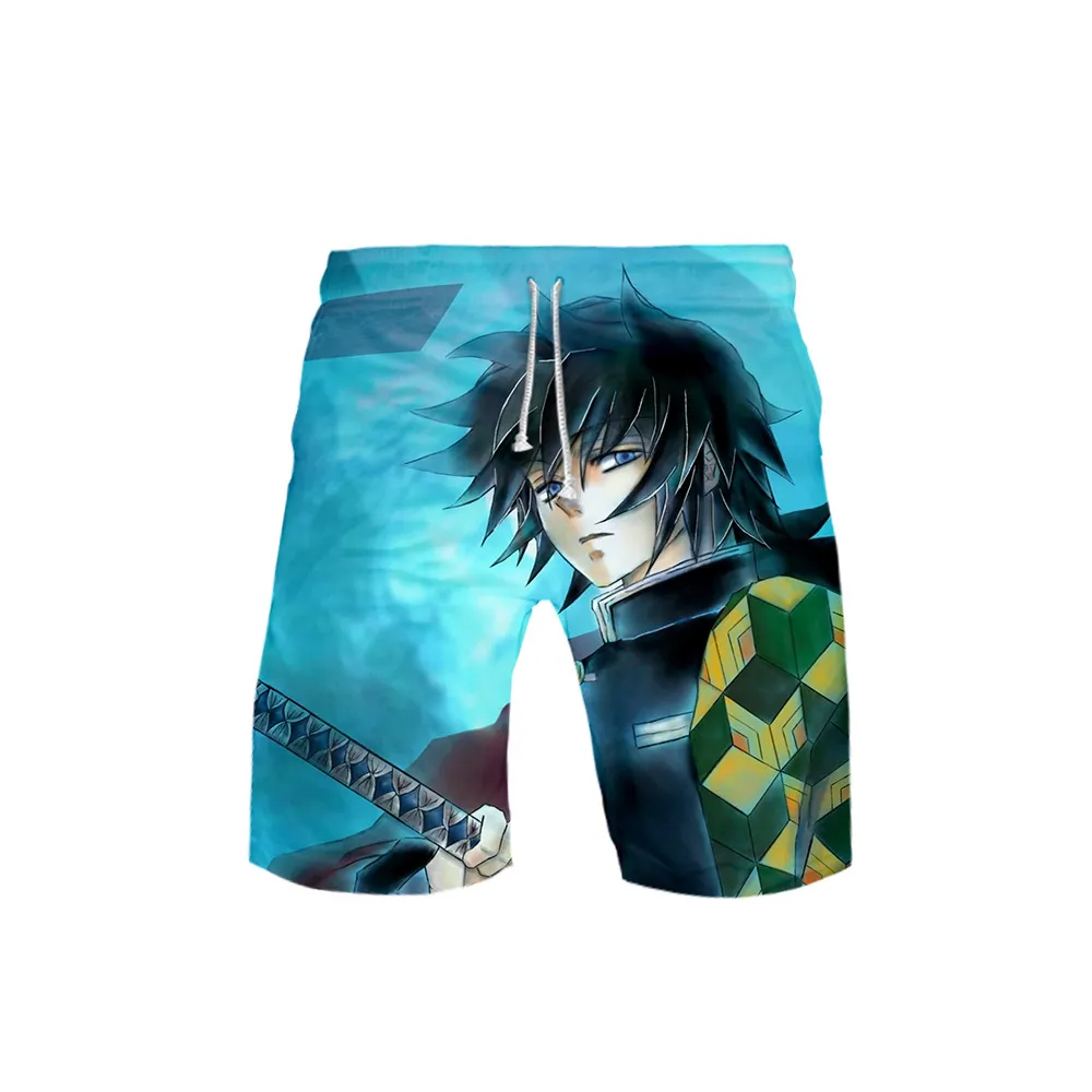 Demon Slayer 3D Pantaloncini da surf Trunks Estate New Quick Dry Beach Pantaloncini da bagno Uomo Kimetsu no Yaiba Pantaloni corti Abiti da spiaggia Y0408