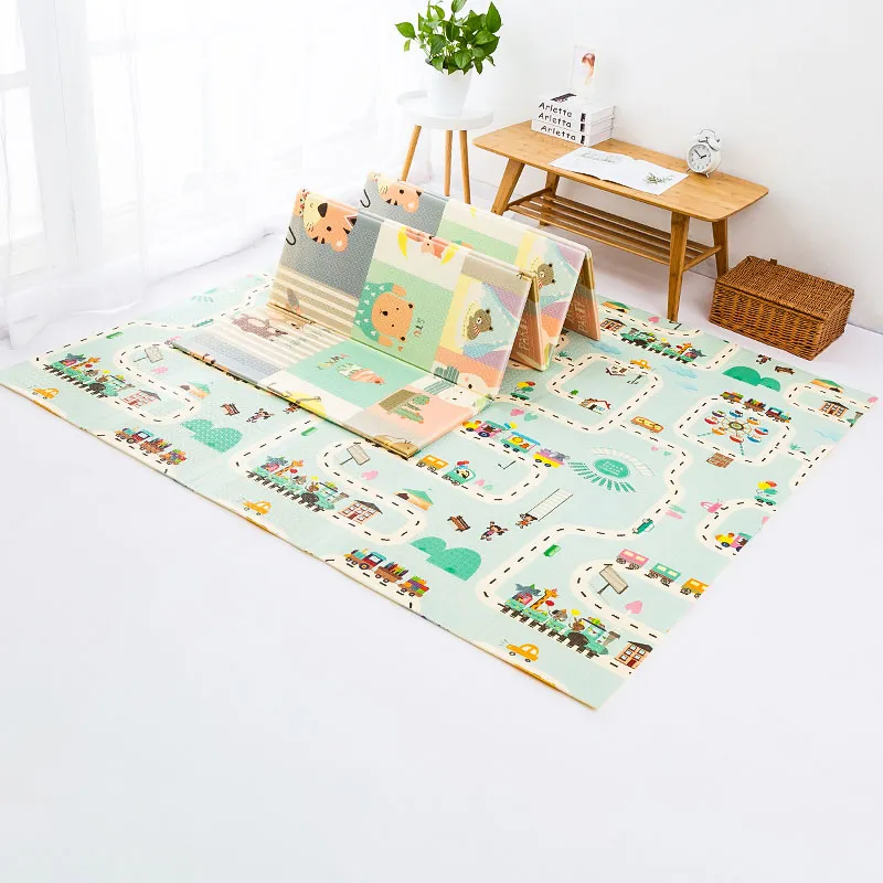 Folding Children's Crawling Mat Double-sided Waterproof Room Decor Soft Floor Foam Nursery Rug Carpet Foldable Baby Play Mat