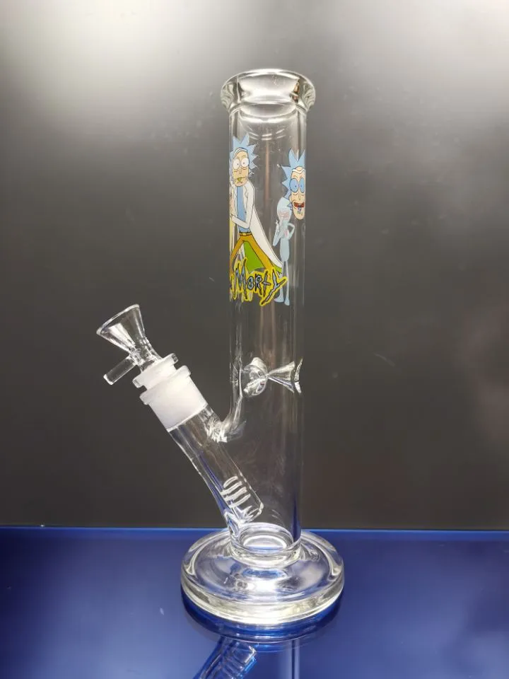 10-Zoll-Bong mit geradem Rohr, Dab-Ölplattform, Bubbler, dicker Becher, Ölbrenner, Glas, Wasserpfeife, Cheechshop
