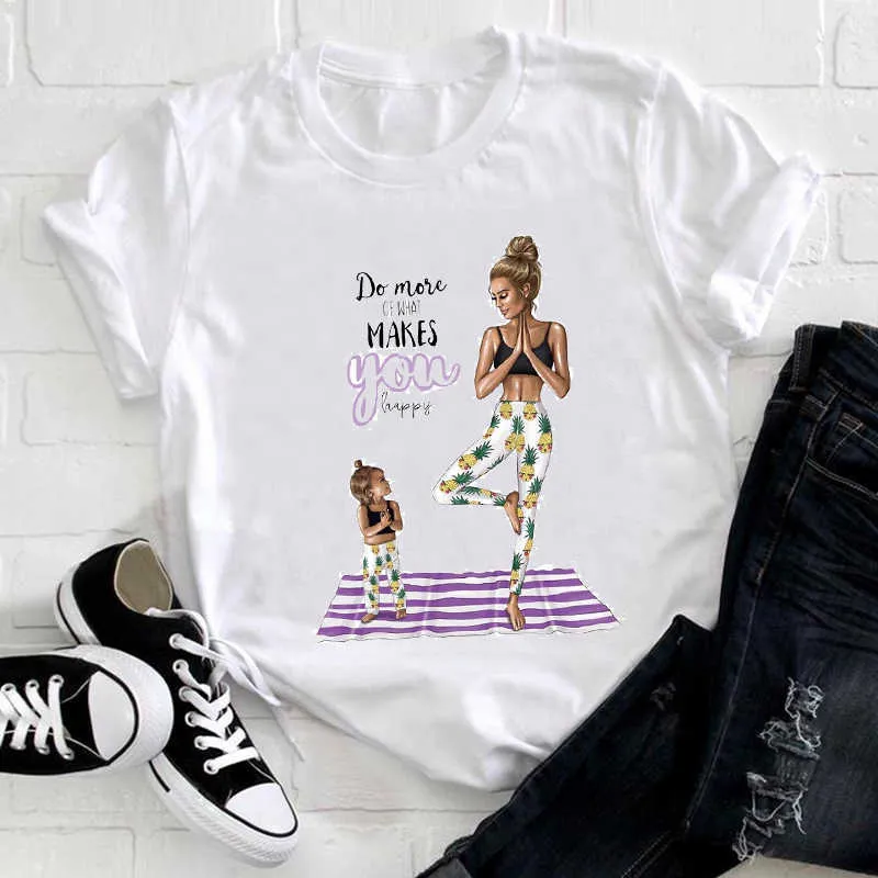 여성 의류 만화 아들 사랑 트렌드 90s 패션 엄마 엄마 어머니 여름 옷 인쇄 tshirt 여성 티 탑 그래픽 티셔츠 x0527