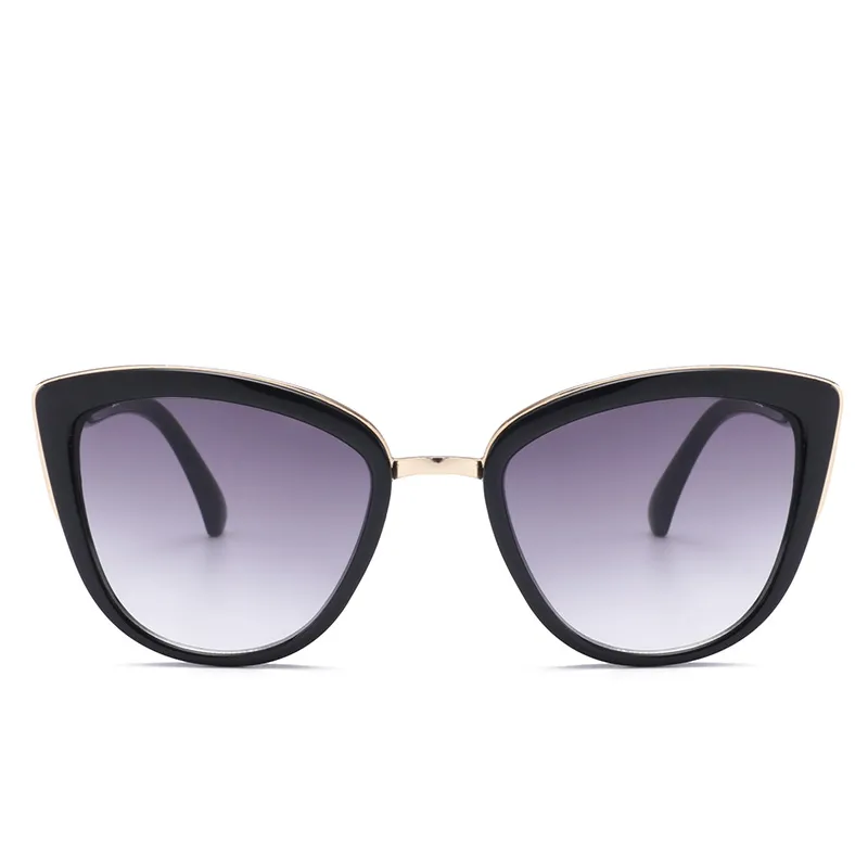 فاخرة القط العين النظارات النساء العلامة التجارية مصمم خمر التدرج نظارات الشمس نظارات الإناث نظارات uv400