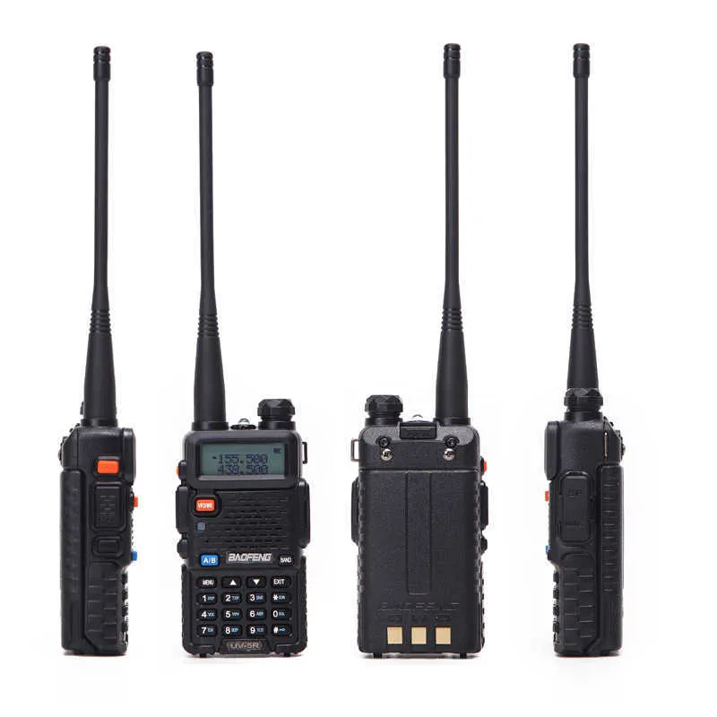 1or 2st Baofeng bf-uv5r skinka Radio Portable Walkie Talkie Pofung VHF / UHF Radio Dual Band Tvåvägsradio