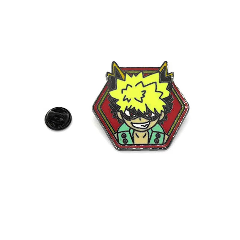 10 stks / partij My Hero Academia Paar Kids Mannen Vrouwen 90s Grappige Cartoon Rugzak Kleding DIY Emaille Broches Badge Collar Pins Gifts