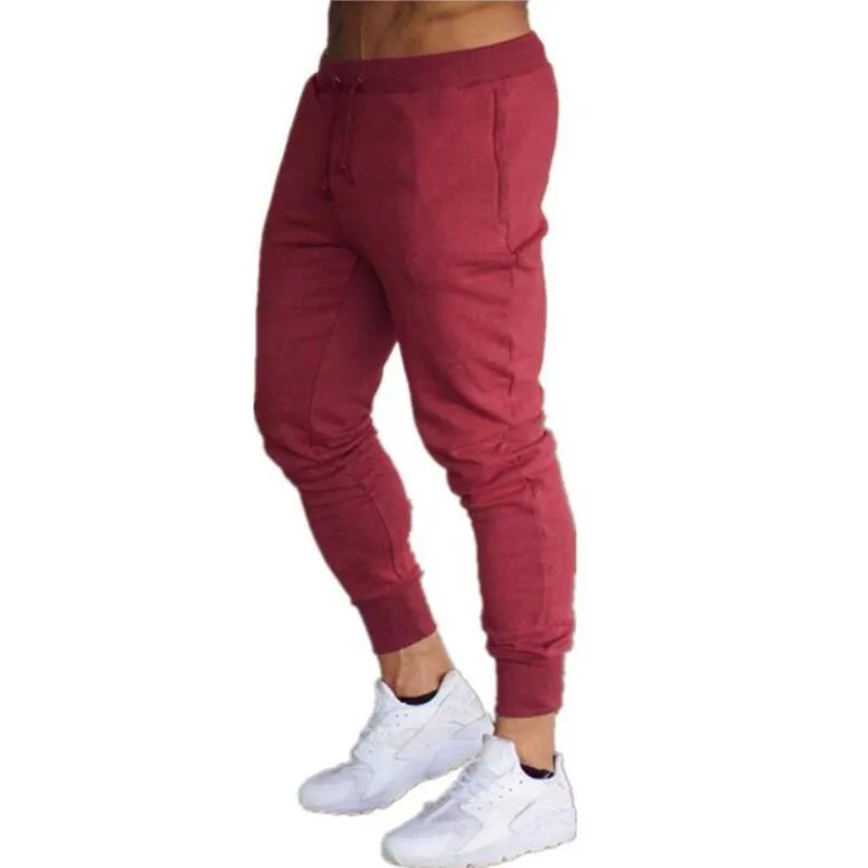 Marka Siłownie Spodnie Mężczyźni Kulturystyka Joggers Joggers Spodnie Oddychające Track Męskie Pocket Pantalon Homme Jogger Hombre 210421