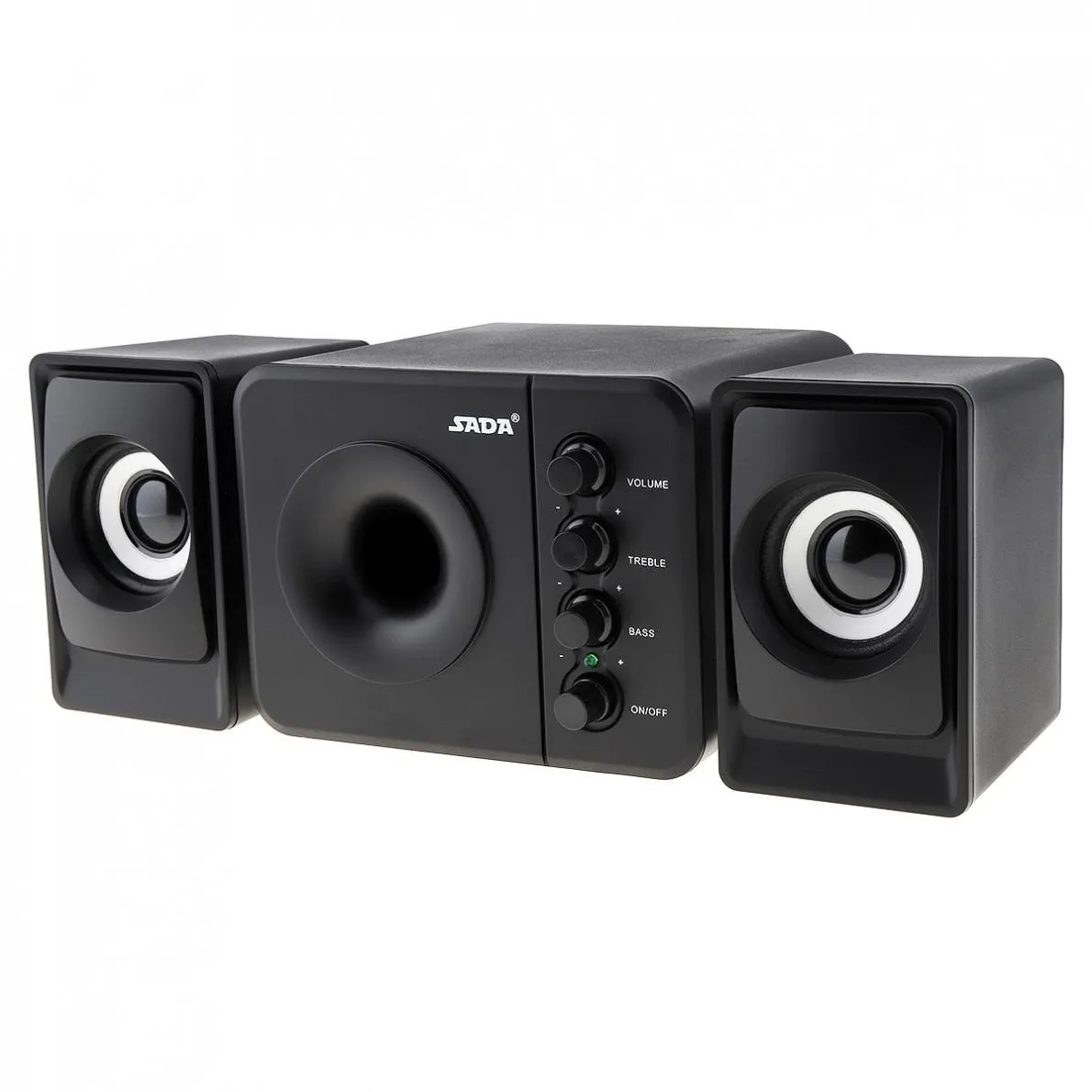 SADA D-205 USB2.0 Subwoofer Computer Speaker met 3.5mm Audio en USB Power Plug Desktop PC Laptop MP3 Cellphone MP4