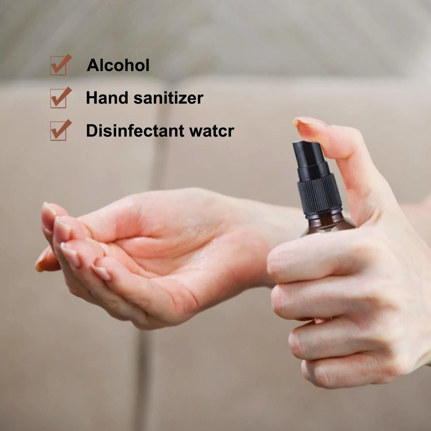 6 adet 10 ml Boş Amber Cam Sprey Şişe Mist Püskürtücü Kabı Esansiyel Yağ Aromaterapi Traval Dağıtıcı için Parfüm Atomizer