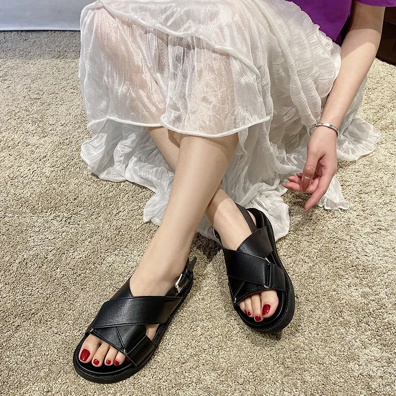 2022 sandali scarpe comfort le donne zoccoli zeppa tutto-fiammifero tacchi estivi vestito femminile beige nuova moda piattaforma da spiaggia ragazze spesse