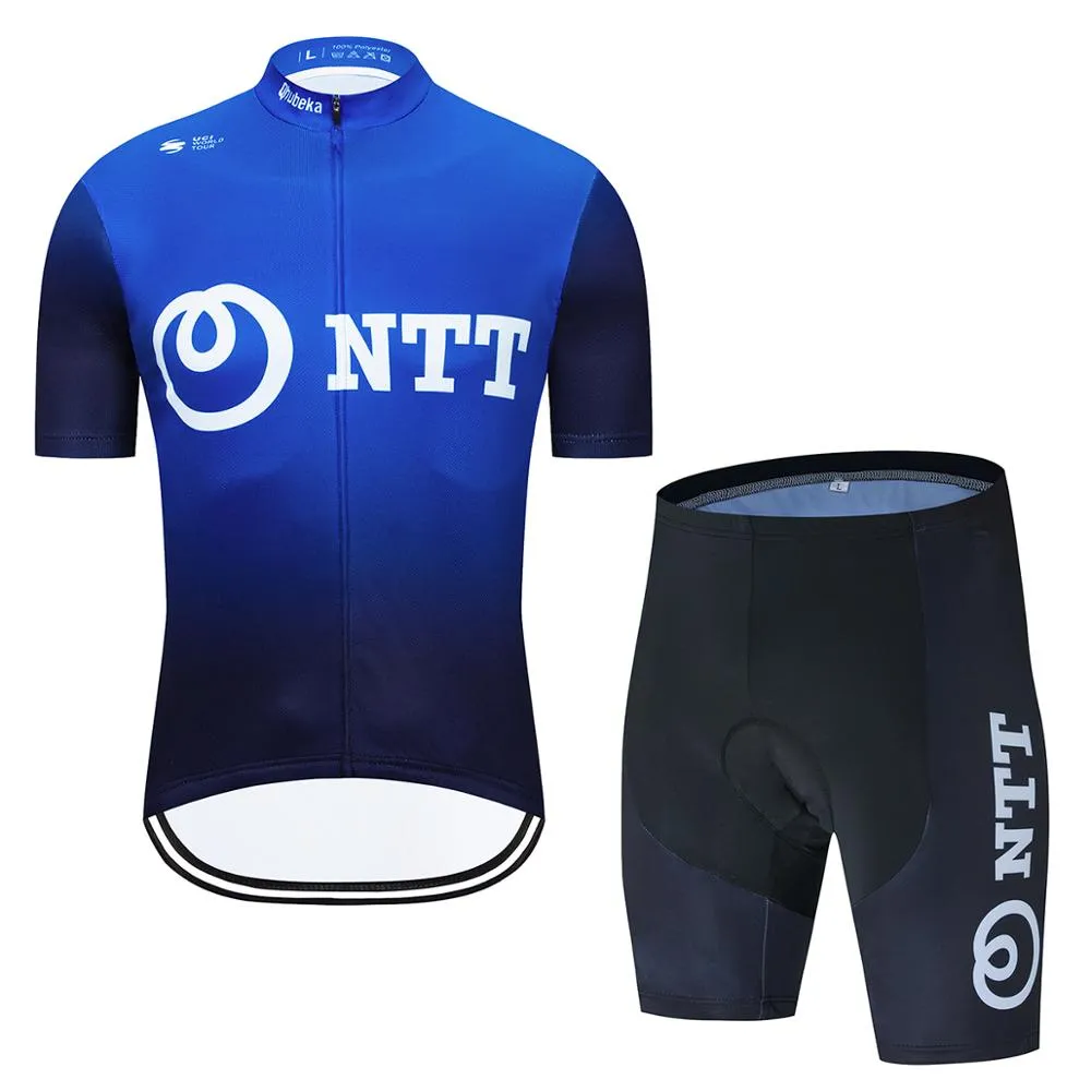 Nouveau 2021 NTT Team Big Maillot de cyclisme Ensemble de vêtements de vélo de course Uniforme d'été Hommes VTT Vélo Shorts Ensemble complet Maglia Ciclismo253a