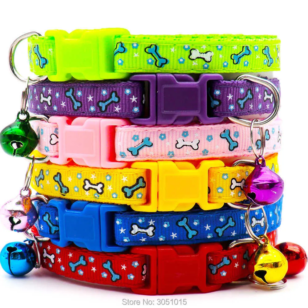 Wholesale Collars For Dog Collar With Bells Adjustable Necklace Pet Puppy kitten Collar Accessories Pet shop products 210729