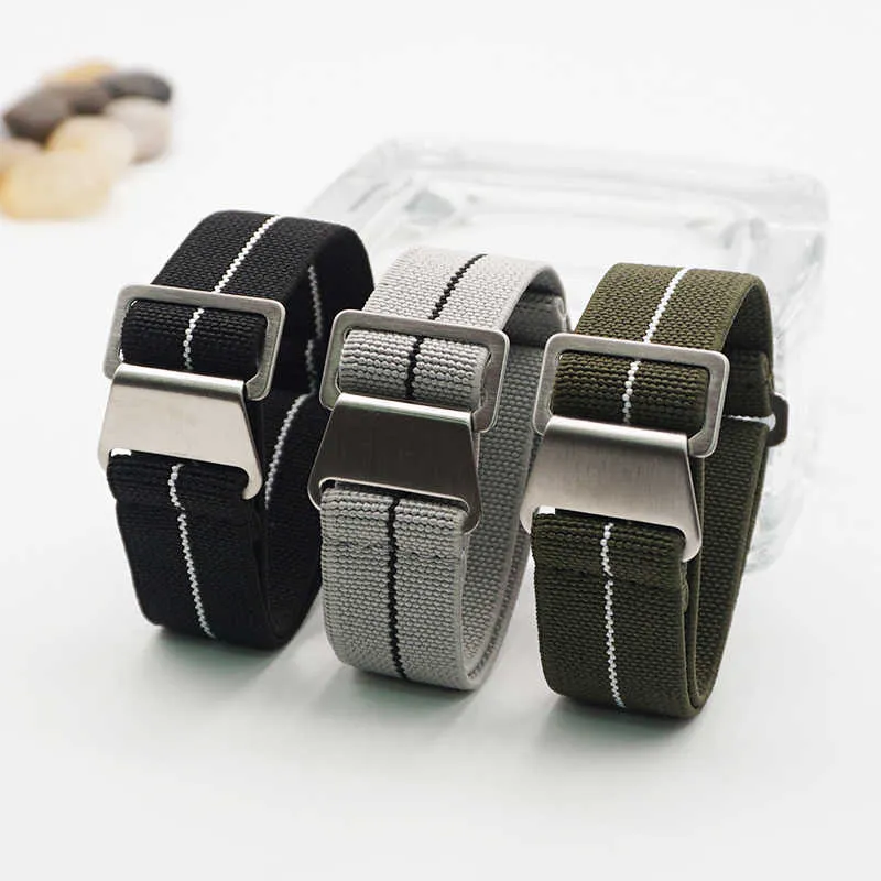22 mm NAVO Zulu Elastische nylon riem horlogeband 20 mm parachute tas horlogeband Franse troep zwart rode armband horlogeband h6810231