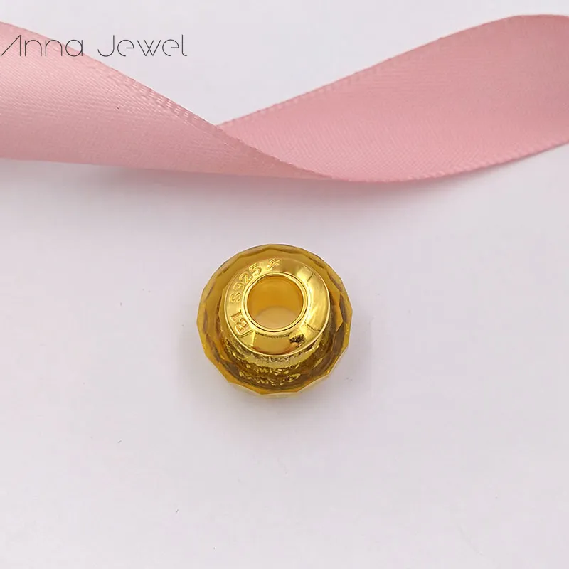 Pulseiras DIY - joias pandora murano espaçador para fazer pulseira pulseira espaçador de vidro facetado dourado para mulheres homens presentes de aniversário festa de casamento 767647