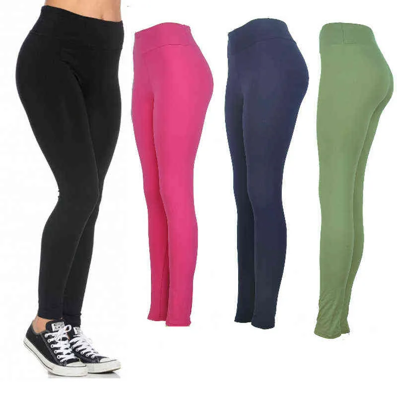 TOIVOTUKSIA Olive Green Sexy Wholesale Plus Size Leggings Sport Fitness Women Milk Silk 211215