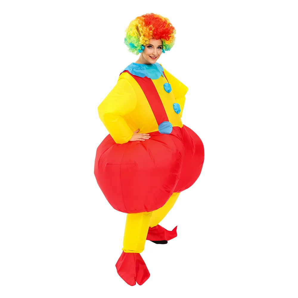 Costume de poupée de mascotte Costume gonflable de clown adulte pour Pourim Halloween Costumes de fête de jeu de rôle Combinaison fantaisie femme homme drôle Carnaval Sui