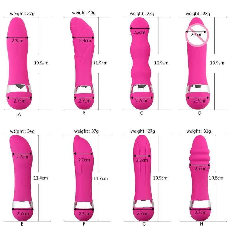 NXY Vibrateurs Juguetes Sexuales Para Mujeres Consolador Realista Mini Vibrador Punto G Vibracin Masturbacin Vaginal Anal Bala Estroboscpica 220110