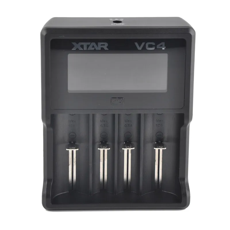 Xtar vc4 chager nimh carregador de bateria lcd para 10440 18650 18350 26650 32650 carregadores de baterias liion9281109