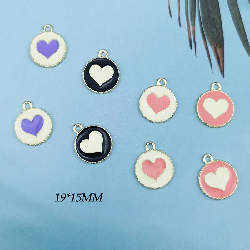 Apeur /Pack Round Design Emamel Charms 19*15 мм пары браслетов плавающие подвески для ювелирных изделий