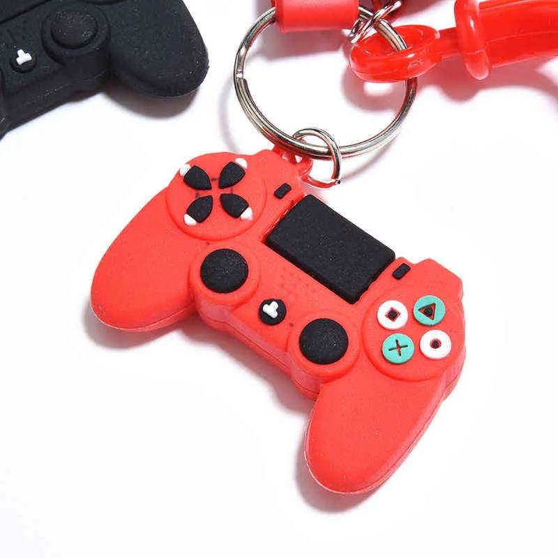 5 poignée de jeu vidéo porte-clés Simulation Joystick modèle porte-clés anneau pendentif hommes femmes Couple porte-clés bibelot cadeau H1126