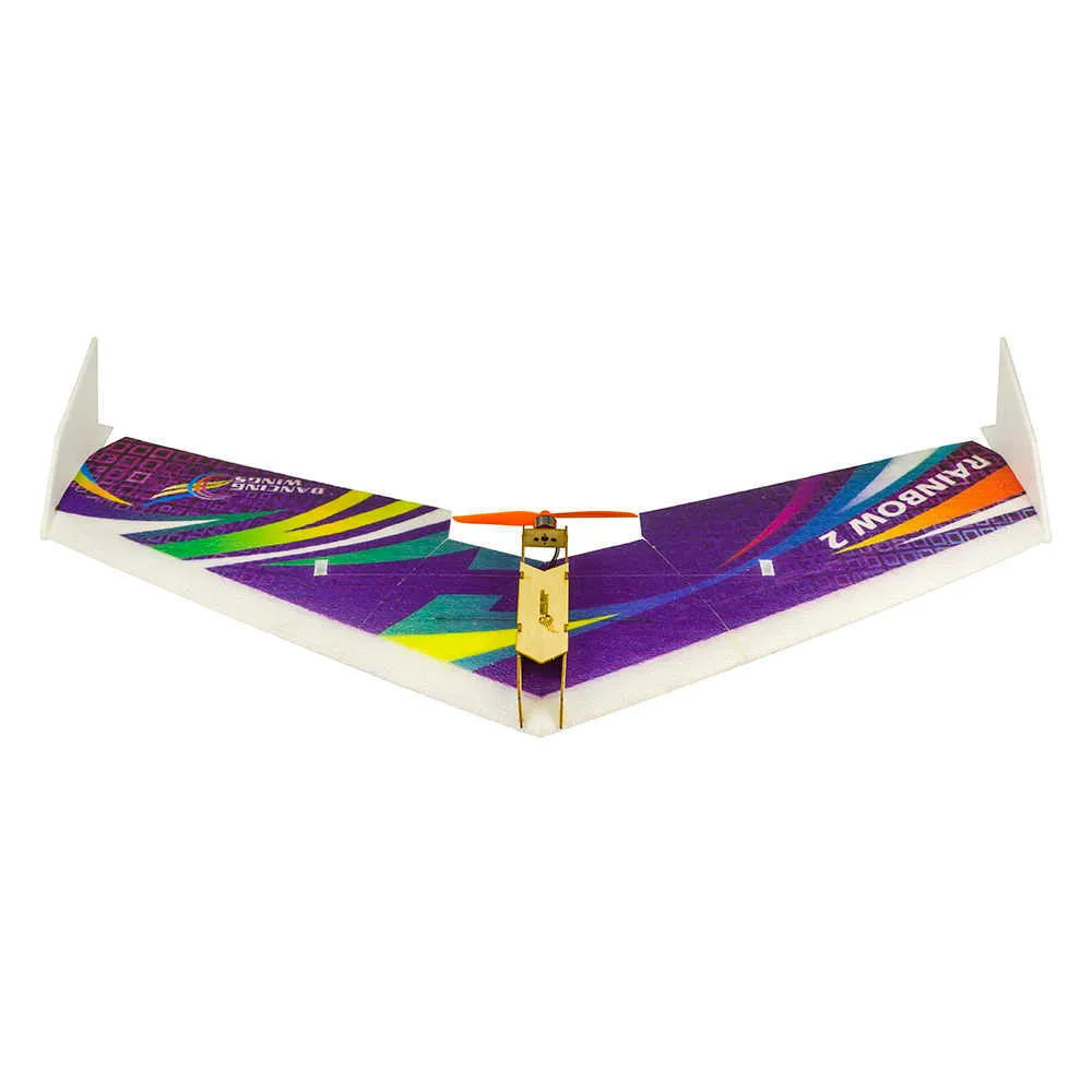 E0601 Rainbow II 1000mm Wingpan RC Airplane Delta Wing Tail-Pusher Flying RC Aircraft Toys Kit Version för barn DIY Plane Toys 211026