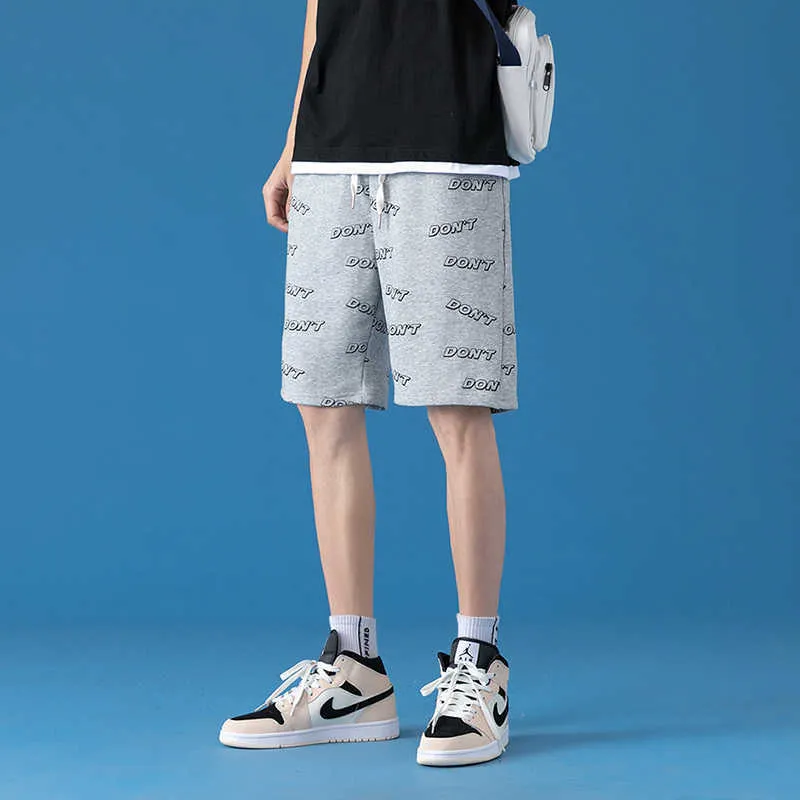 Single Road Herren Shorts Sommer Gedruckt Mode Kurze Hip Hop Japanische Streetwear Männliche Hosen Casual Schwarz Für 210714