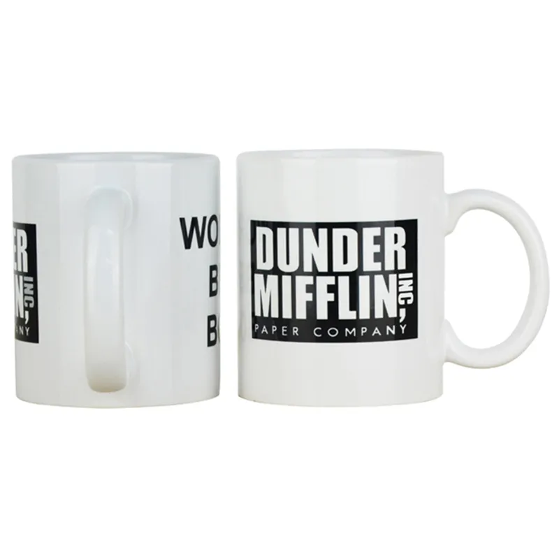 Dunder Mifflin The Office-Worlds Best Boss Kaffeetassen und Becher, 325 ml, lustige Keramiktasse für Tee/Milch/Kakao, einzigartiges Bürogeschenk 210409