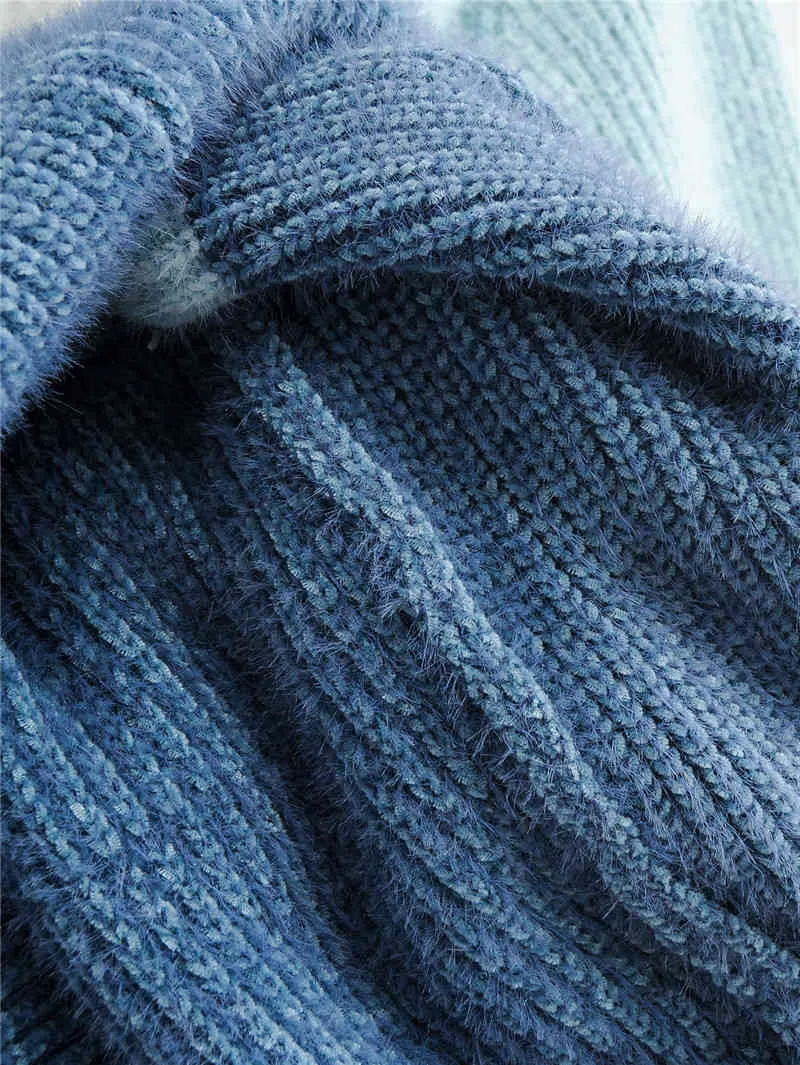 HSA женщин зимние пуловеры O-шеи полосатый хит цвет топы вязать с длинным рукавом свитер пуловер Seetrees de Mujer Jumper 210417