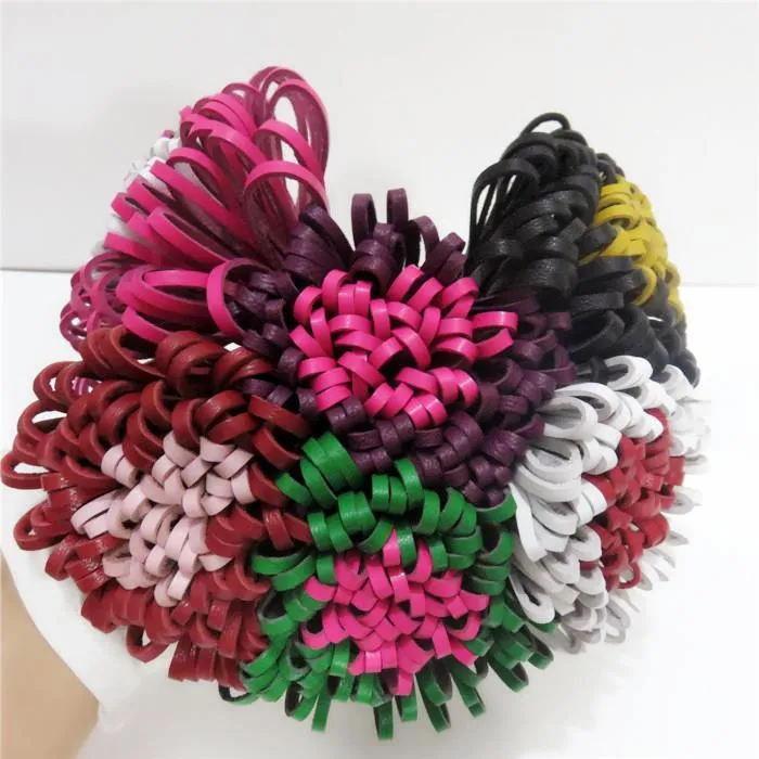 Keychain Double-colors Real Leather Women Charm Bag Holder Pendants Hula Skirt Tassel Fashion Accessories Chains