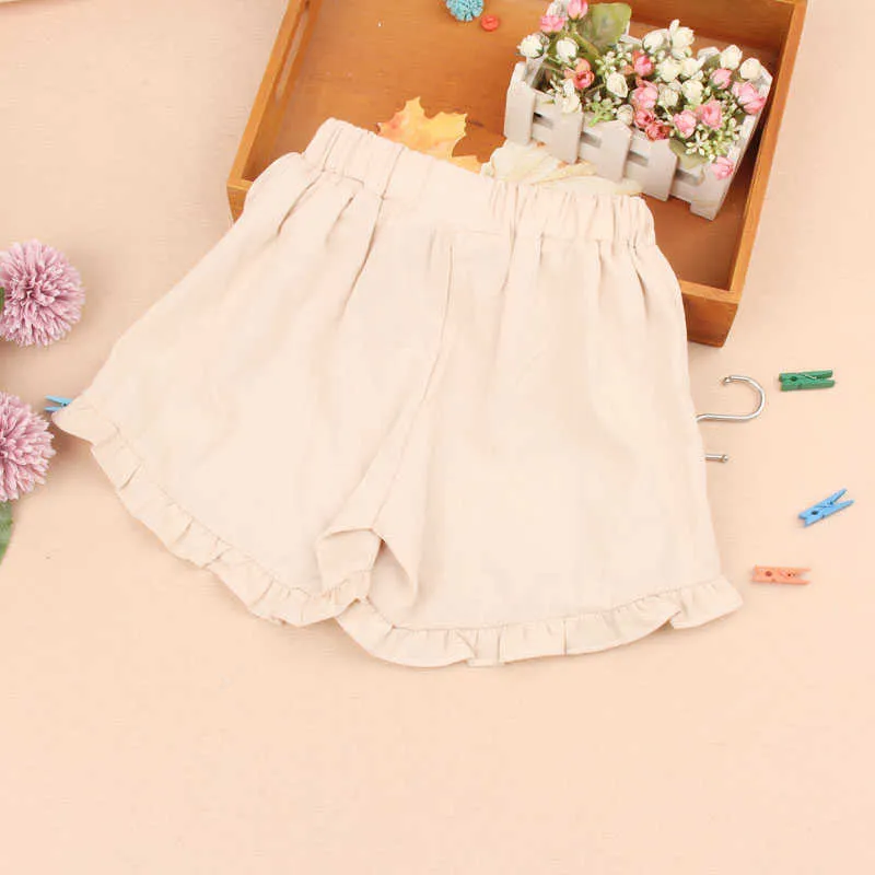 Été bébé fille shorts coton enfant en bas âge enfants pantalons de plage jupe à volants courte pour adolescentes filles enfants vêtements 4-16 ans 210723