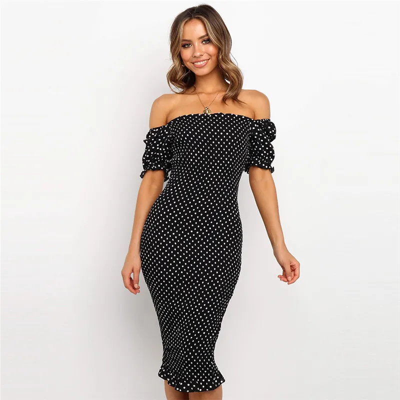 Isarose Off Shoulder Bodycon Jurk Elegant Kantoor Dame Zomer Mouwloze ruches Schede Knielengte Stretch Rode Jurk met Slit 210422