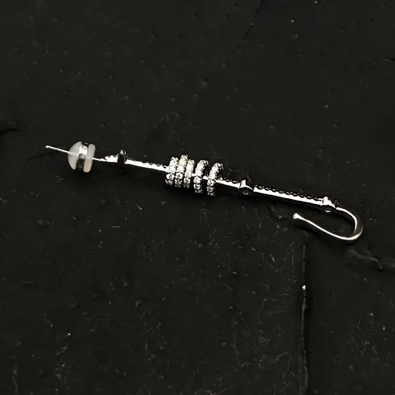 UMGODLY Mode Einzigen Silber Farbe Ohrring Runde Perlen Micro Zirkonia für Frauen Luxus Marke Hohe Qualität Schmuck